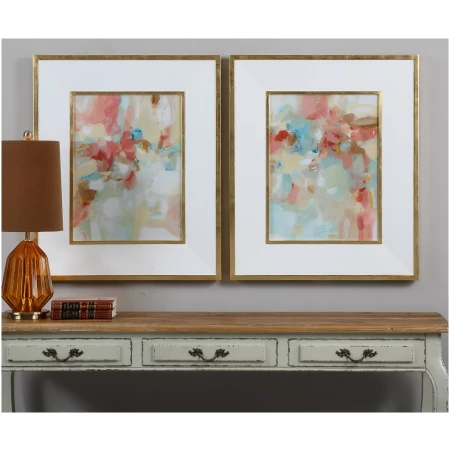 Uttermost A Touch Of Blush And Rosewood Fences Art